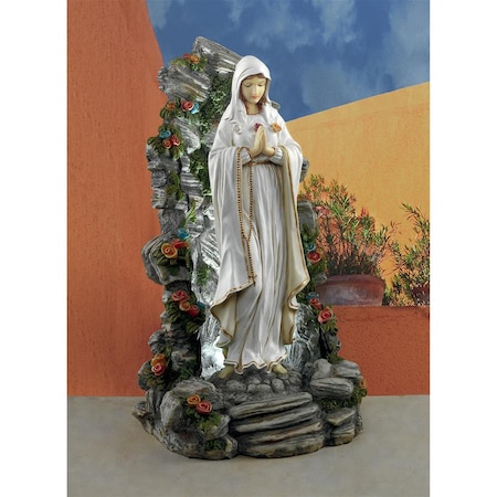 Blessed Virgin Mary Illuminated Garden Grotto Sculpture